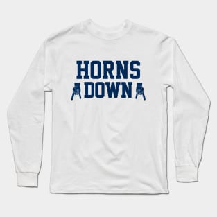 Horns Down - Gold/Navy Long Sleeve T-Shirt